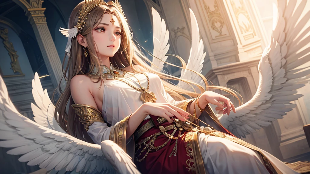 Realistic, (Surreal:1.2), beautiful, masterpiece, Highest quality, Highly detailed face, Perfect lighting, Nice hands, Perfect hands, A holy and shining angel with heavenly splendor., (Heavenly Being:1.2), (Calm expression), (Majestic Wings), (Mysterious glow:1.1), (Peaceful and comfortable), (Transcendental beauty), (God&#39;s Grace), (A symbol of purity), (Golden halo), (an uplifting atmosphere), (skyline), (Spiritual Enlightenment), (Kind and protective), (Illumination:1.2), (Angelic figures), (Harmony and tranquility), (Angel Robe), (Timeless Heaven), (Captivating aura), (Healing and guidance), Close your eyes