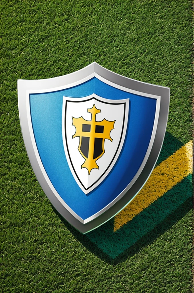 Create a shield for a soccer team called “semi-colon”, who belongs to the Seventh-day Adventist church