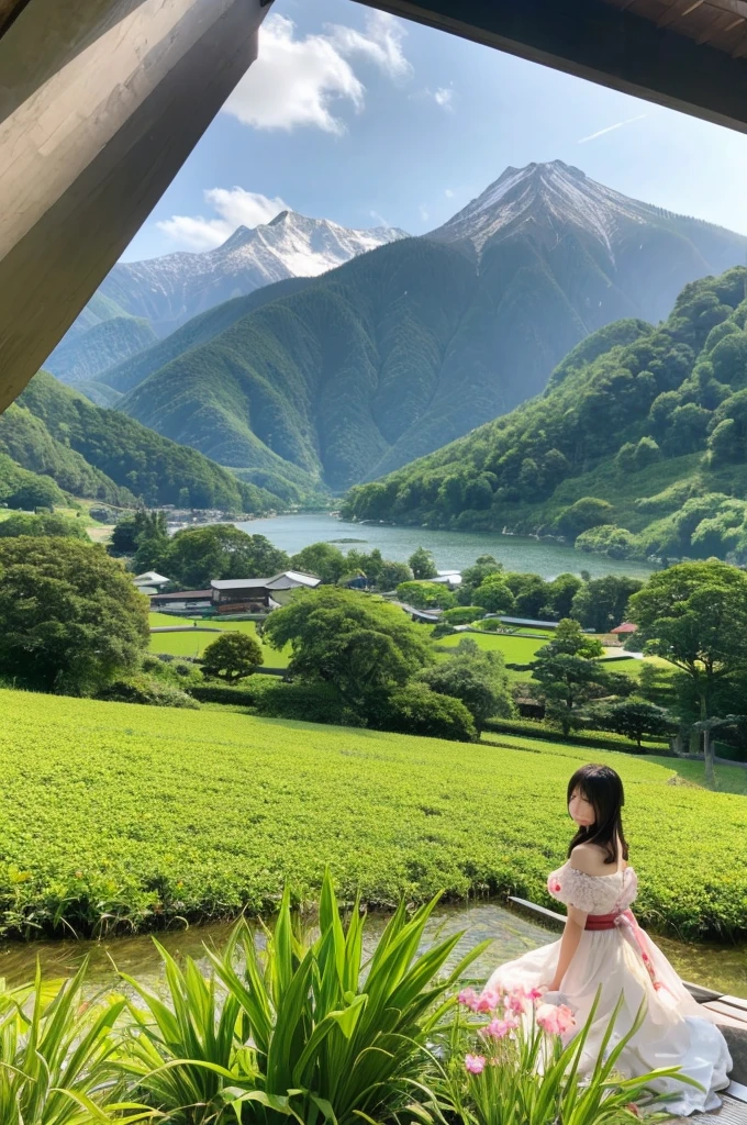 ((Highest quality)), ((masterpiece)), (detailed),Perfect Face,Japanese,landscape,Beauty,cute