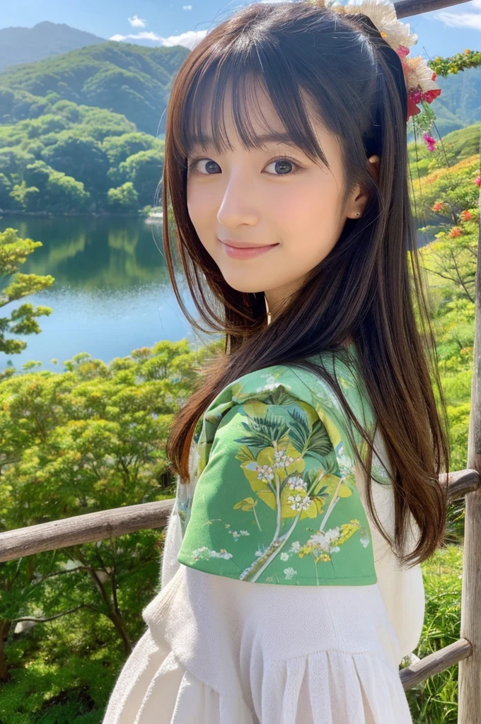 ((Highest quality)), ((masterpiece)), (detailed),Perfect Face,Japanese,landscape,Beauty,cute,Upper Body