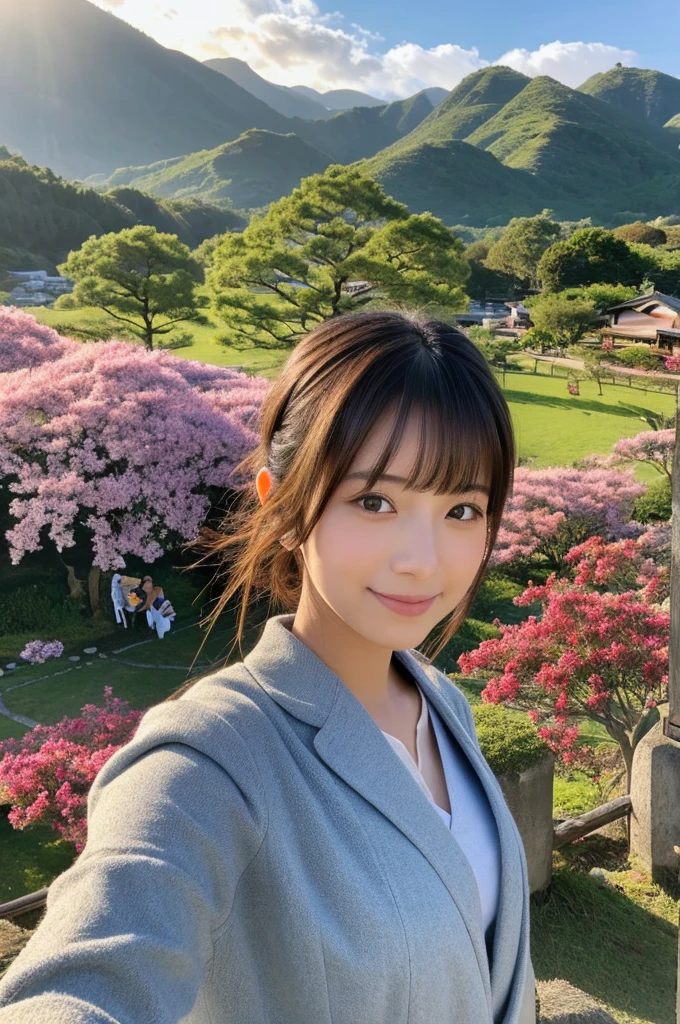 ((Highest quality)), ((masterpiece)), (detailed),Perfect Face,Japanese,landscape,Beauty,cute