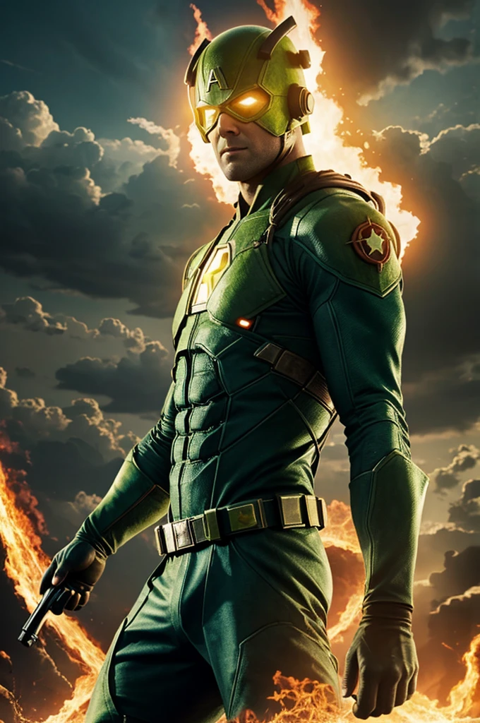 Create a cover for a movie called radioactive Radioactive is a super hero