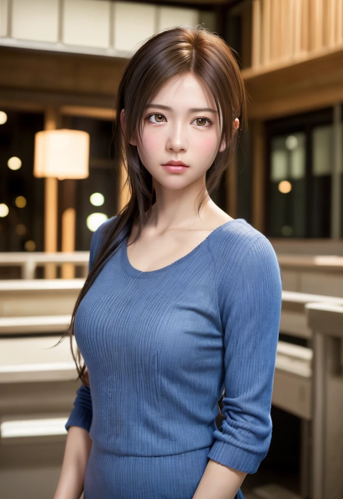 8K, of the highest quality, masutepiece:1.2), (Realistic, Photorealsitic:1.37), of the highest quality, masutepiece, Beautiful young woman, Pensive expression, Thoughtful look, Dressed as a female doctor, Hair tied back, Messy mood, Cinematic background, Tired, Light skin tone