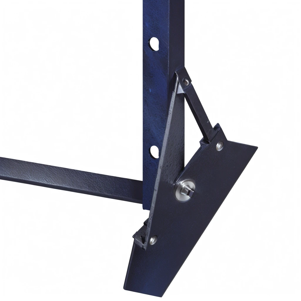 Close up of a metal frame with a metal latch, up-Angle View, Side close-up view, top Angle View, tilted 35° frame, Side View, 憔悴的Side View特写, Tilt frame, Bottom Angle, pillar, top view, Angle View, Clear detailed view, Detailed enlargement of photo