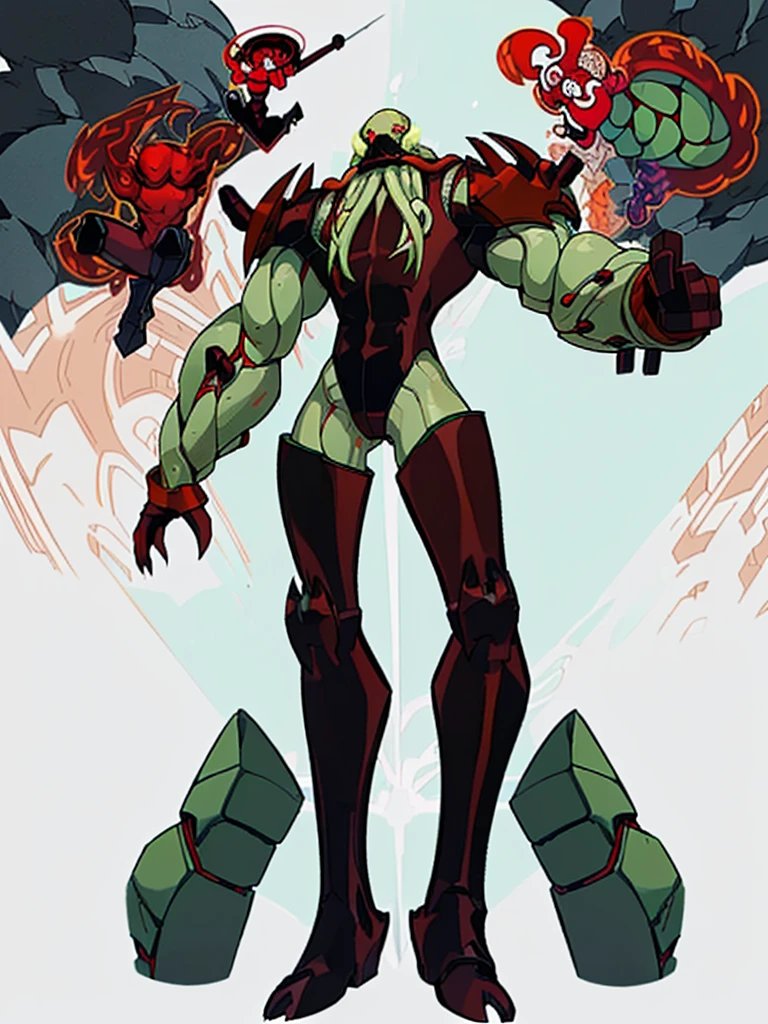 ((My Hero Academia Style)), ((((Vilgax)))), (((Ben 10))), (((genderbender))), (((1girl))), (((Solo))), (((Single Character))), (((green skin))), (((amazon female))), (((amazon woman))), (((woman))), (((marked muscles))), (((abs))), (((Abs))), (((broad shoulders))), (((bare legs))) , (((bare thighs))), (((medium breasts))), (((wide hips))), (((wide thighs))), (((toned thighs))), (((toned calves))), (((toned hips))), ((((green tentacles hair)))), (((tentacles hair))), (((green tentacles))), (((bare shoulders))), (((tight red sleeveless leotard))), (((red leotard))), (((tight leotard))), (((red tight leotard))), (((tight sleeveless leotard))), (((red sleeveless leotard))), (((sleeveless leotard))), (((boots up to the armored red thighs))), (((red thigh-high boots))), (((armored thigh-high boots))), (((thigh-high boots))), (((red boots))), (((armored boots))), ((((perfect anatomy)))), (((perfect hands))), (((perfect face))), (((super detailed))), (((armored red bicep-length gloves))), (((gloves up to red biceps))), (((armored bicep-length gloves))), (((bicep-length gloves))), (((armored red gloves))), (((red gloves))), (((armored gloves))), ((((red eyes)))), (((full body photo:1.5))), (((cowboy shot:1.5))),