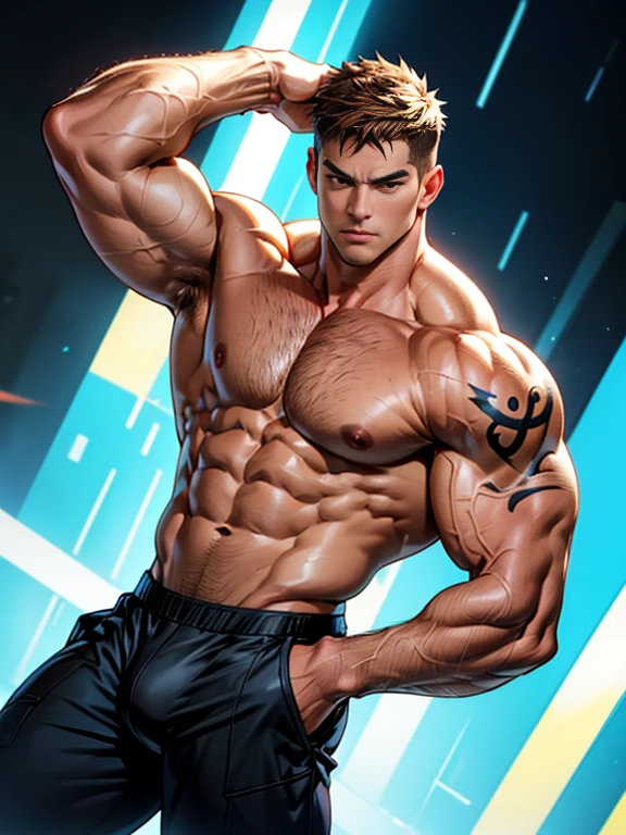 向观众炫耀Thick arms,Dissemination,Eyes look at the audience,Thick arms,Highest image quality,Men,Showing shoulders and arms,1 boy,young and beautiful,exhibit,Brown hair,Short straight hair,Dark Skin,cartoon,cartoon壁纸,Solitary,Male focus,Chest muscle expansion, best quality,The feeling of youth,Upper Body,(exhibit他muscular),(Abstract Background),(Hands in pockets),sideways,Sharp eyes,(Bottom-up view),shoulder width,Muscles protrude a lot,Highest image quality,Look at it from a low angle ,(The protagonist is wearing a sleeveless basketball uniform),White socks,cartoon壁纸,Chest muscle expansion, best quality),((Exaggerated muscle bulge)),The protagonist is tall,muscular and bulky, muscular characters, Great and cool, tall and muscular, muscular!!, Very strong, muscular, men, Huge muscles, Big Muscle, Muscle Man, cartoon帅气的男人, muscular!, Huge muscles, muscular bodies,(Photo from bottom to top) (Highest quality images) ,Close-up photos ,real, young, Crotch protrusion, cartoon人物, Male face, bonito rosto young, Huge pectoral muscles, 大腿muscular, Biceps tendon, Huge body, High-intensity training makes your body more fit, muscular, 8 Pack Abs, Radiant Skin,(Hands in pockets),Thick Legs,Half-length photo,The character is a burly man,Surrealistic pattern,Dynamic Action,Exaggerated deformation,The overall picture highlights his well-developed shoulders and pectoralis major muscles,Light from above, Muscular,Upper Body,Clothes show shoulders,Tattoo,Clean face,(Hands in pockets),Lift his head,Keep your eyes open(Hands in pockets),(Hands in pockets),(Hands in pockets),(Hands in pockets),(Hands in pockets),(Hands in pockets),(Hands in pockets),(Hands in pockets),