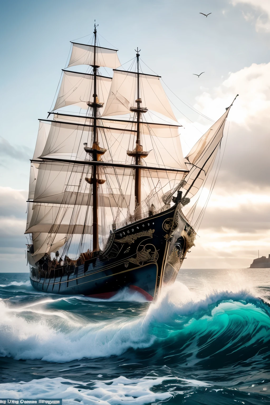Production of a Detailed Scene: A Viking Raid on a Coastal Village
A scene of epic proportions unfolds, painting a vivid narrative of a Viking raid on a coastal village. The longships, adorned with intricate dragon heads and ornate sails, cut through the churning waves, their sails filled with the wind's aggressive roar. The ships approach the shore at an alarming speed, their bows slicing through the water, sending plumes of white foam into the air.
The warriors onboard, their faces painted with war paint, peer over the side, eager for the impending battle. Their eyes gleam with a fierce determination as they survey the