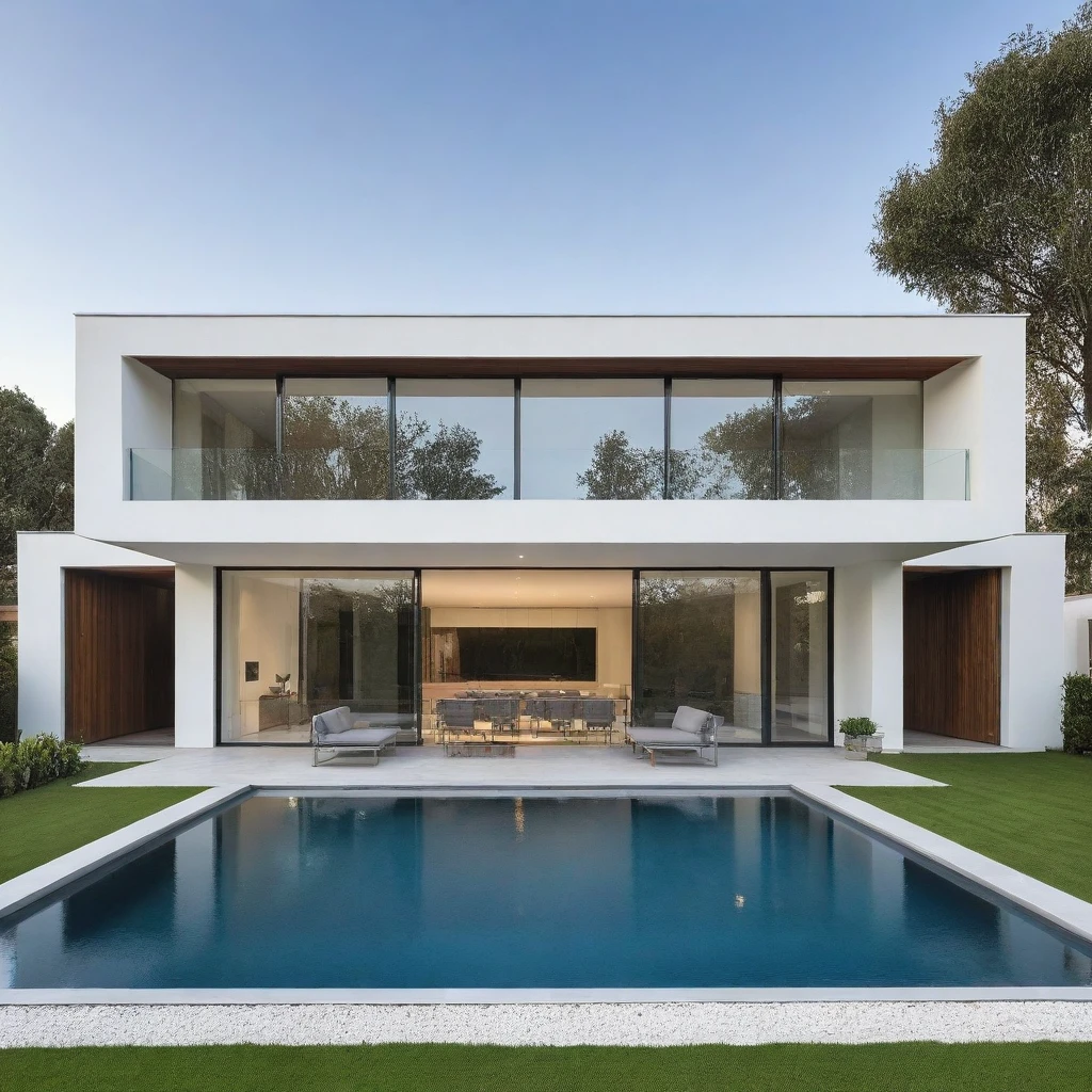 a photo of GDMEXTXL modern house exterior, photograph, photography, perfect, master quality, professional photoshoot, award winning photographer, calming symmetry, symmetrical