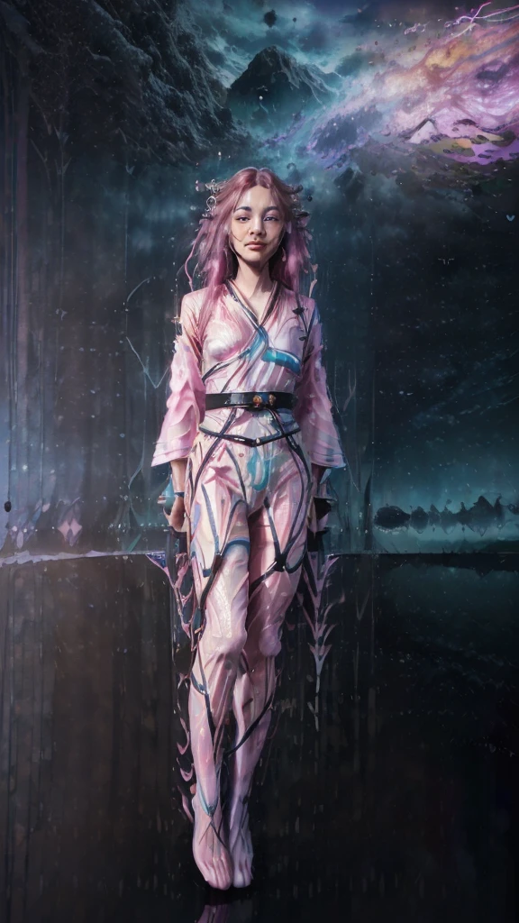 1 girl, magical_girl, HDR,UHD,8K, masterpiece, best quality, Highly detailed, sharp focus, physically-based rendering, extreme detail description, Professional, Vivid Colors, Volumetric Lighting controls fire, flying pose, mystical haze, (((by alan kenny, by agnes cecile ))),((proper clothes uhd, 8k, ), (break) (Dream world: 1.7), (Fantastical elements: 1.4), (Abstract landscape: 1.6), (Ethereal atmosphere: 1.2), (Surreal scenery: 1.9), (Imagination-driven: 1.5), (Mystical ambience: 1.7), (Colorful surrealism: 1.3), (Dreamlike environment: 1.6), (Strange creatures: 1.8), (Whimsical designs: 1.5), (Unreal architecture: 1.3), (Vivid hues: 1.9), (Shifting realities: 1.6), (Lucid dream: 1.8), (Otherworldly setting: 1.2), (Vibrant visuals: 1.9), (Metaphysical anomalies: 1.7), (Altered laws of physics: 1.3), (Boundless creativity: 1.8), (Visual metaphor: 1.6), (Symbolic imagery: 1.4), (Non-linear narrative: 1.9), (Paradoxical situations: 1.6), (Dream logic: 1.8), (Dream state: 1.4),(((big galaxy in background))),(((reflection of light))),(((kimono with pink fire)))