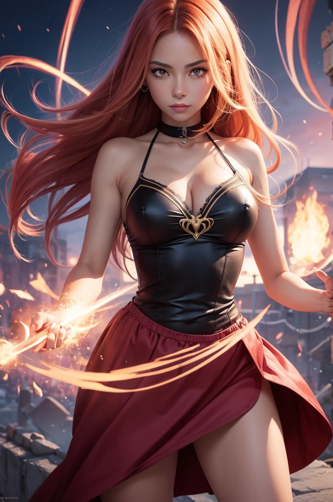 Strong nigga art Janine using magic artigiani anime art