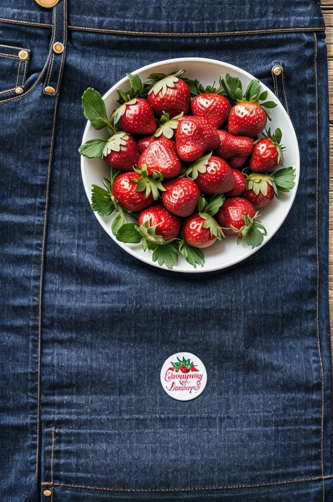 Create a logo for clothing about strawberries