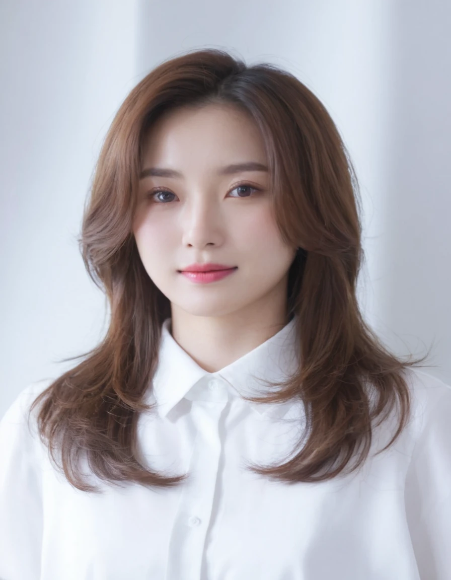 Best Quality, 8k, Masterpiece, (Portrait: 1.3), (photo realistic:1.4), (hyper realistic:1.4), Sharp Focus, looking at viewer, (smoother lighting:1.1), (increase cinematic lighting quality:0.9), realistic lighting, backlighting, light on face, ray trace, (brightening light:1.2), (Increase quality:1.4), sharp detail, (best quality real texture skin:1.4), finely detailed eyes, black_eyes, finely detailed face, 25 year old Korean woman