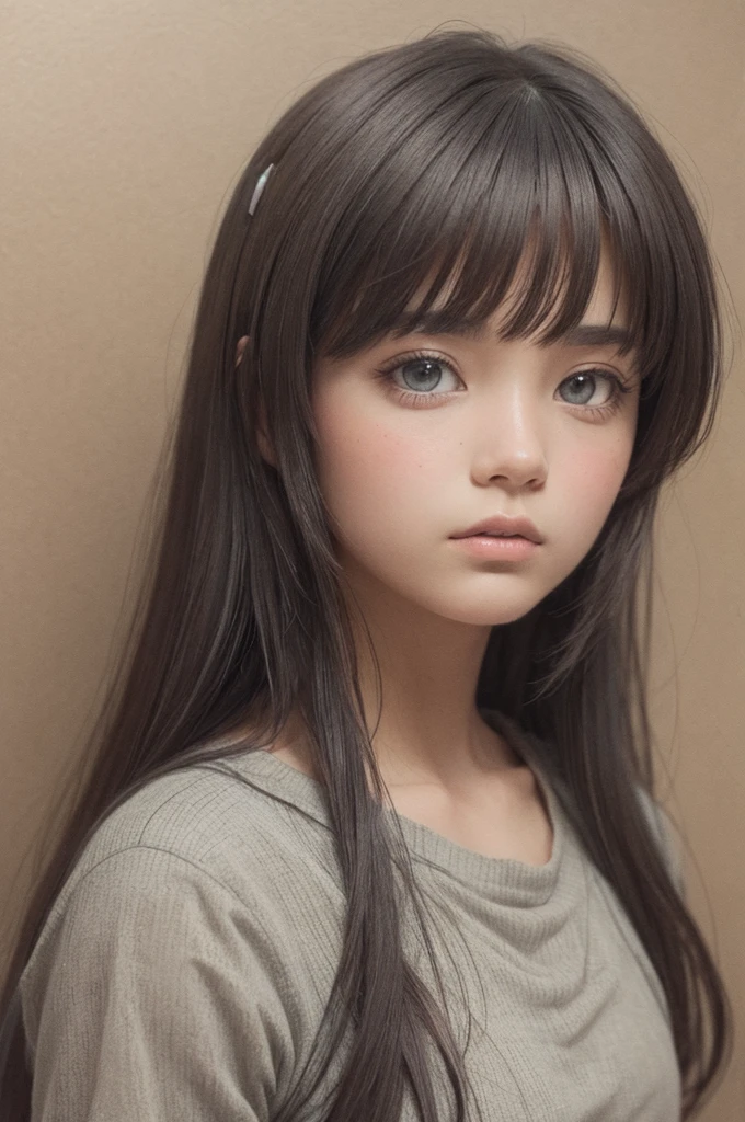 Make a Blyte Doll with a mole on her left cheek, light brown skin, thick eyebrows, dark brown eyes, and brown hair with blue highlights
