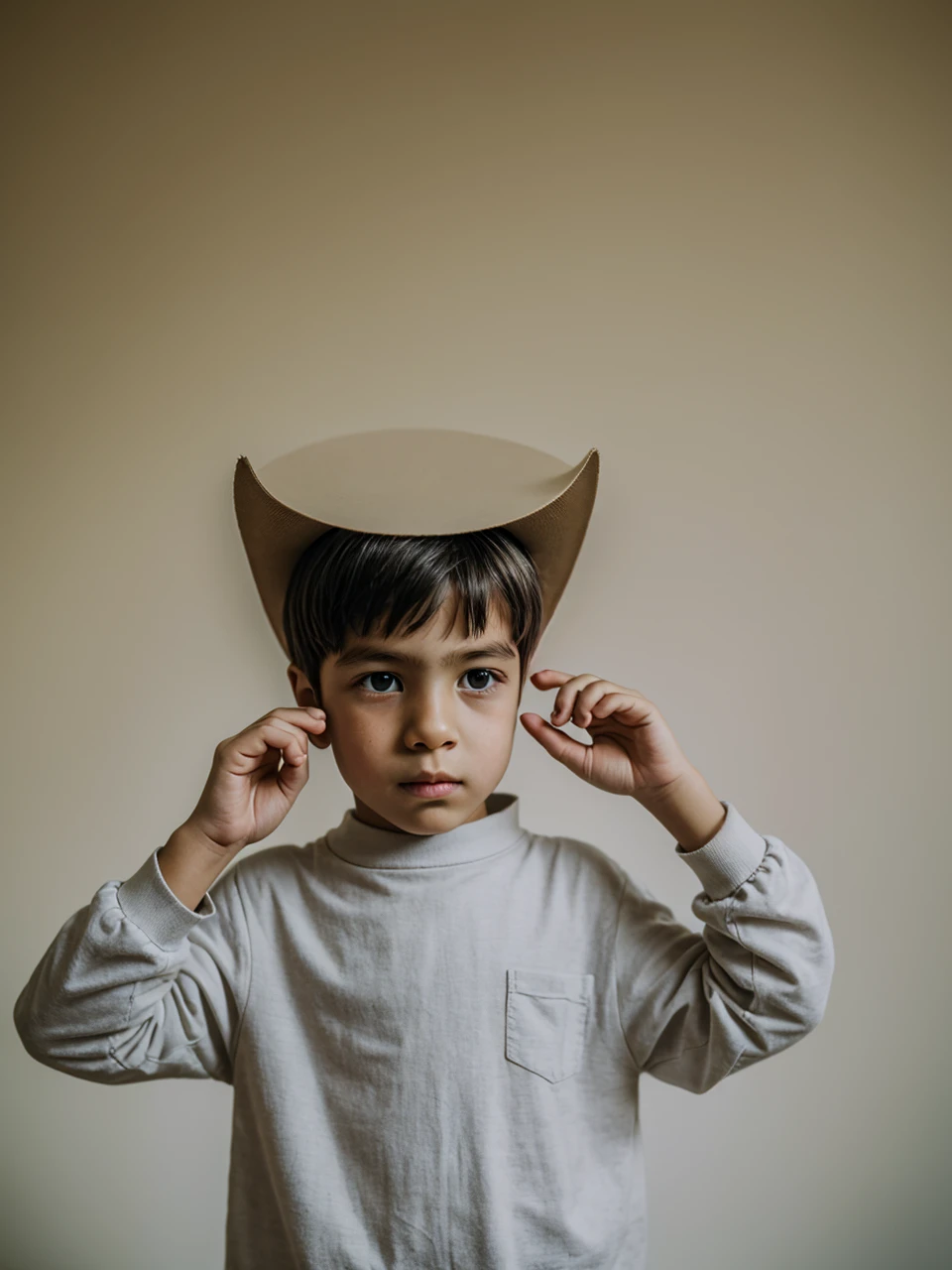 Make it like real human . A boy With little grain filter