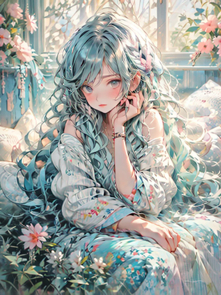 delicate　Big eyes　I have long hair　Cute girl　Pastel color clothes
