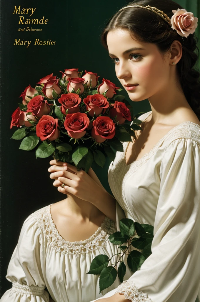 Mary name with roses