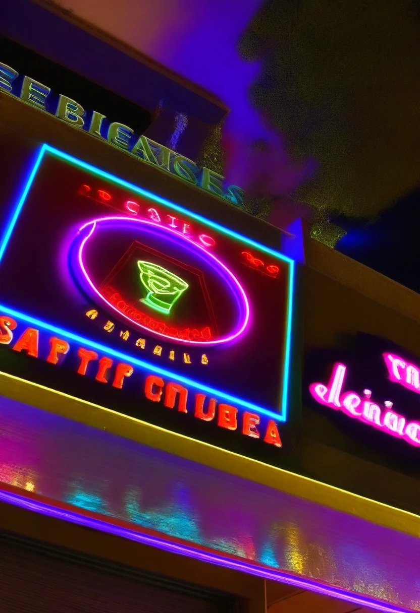 THE BEAUTIFUL SIGNBOARD AT NIGHT