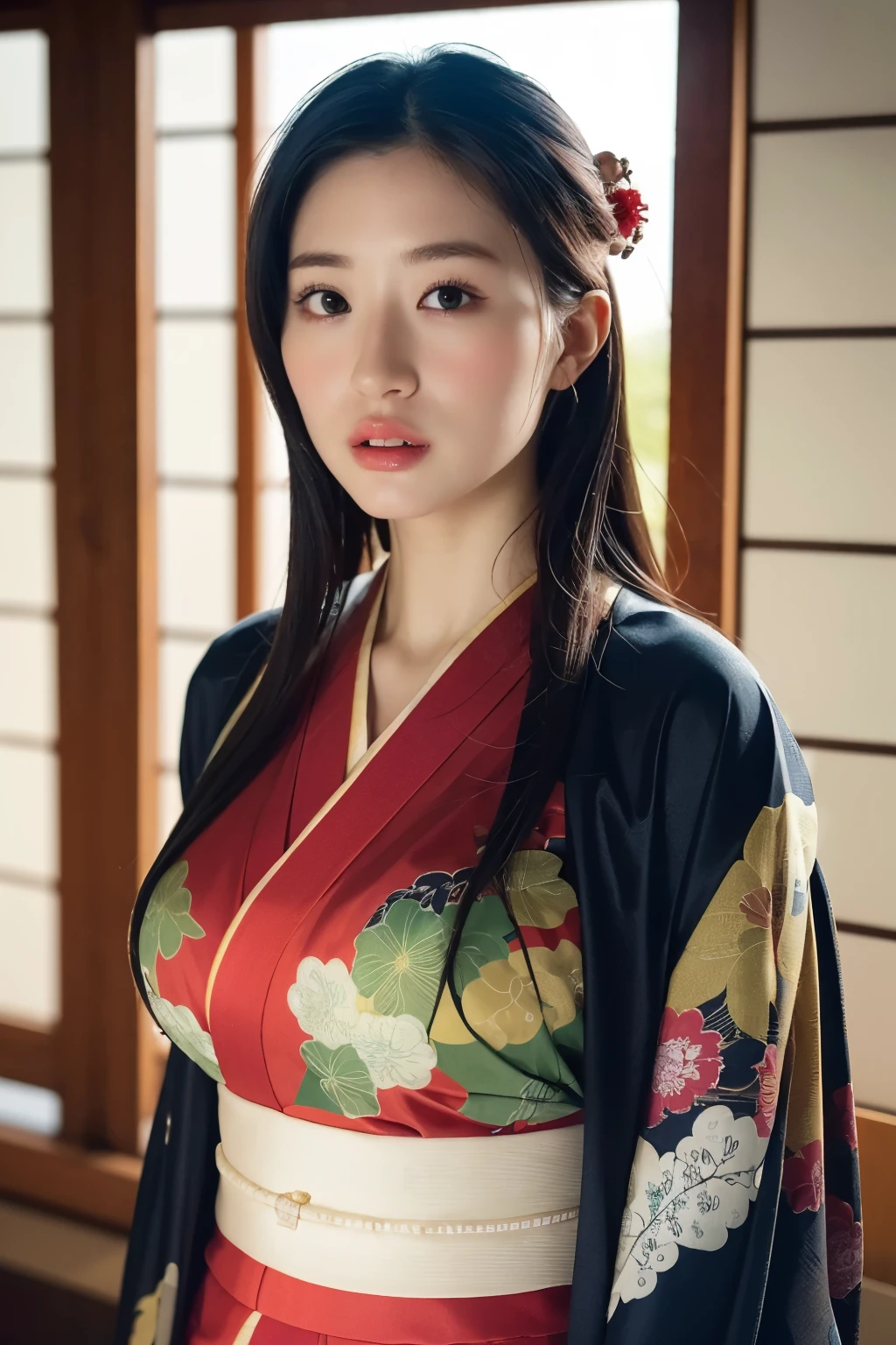 One girl,Highest quality,masterpiece,figure,Very delicate and beautiful,CG,Unity,8k wallpaper,wonderful,In detail,masterpiece,Official Art,Very detailed CG Unity 8k wallpaper,Incredibly absurd,Large file size,Super detailed,High resolution,Very detailed,Beautiful detailed girl,Realistic,(Japanese Kimono:1.4),
