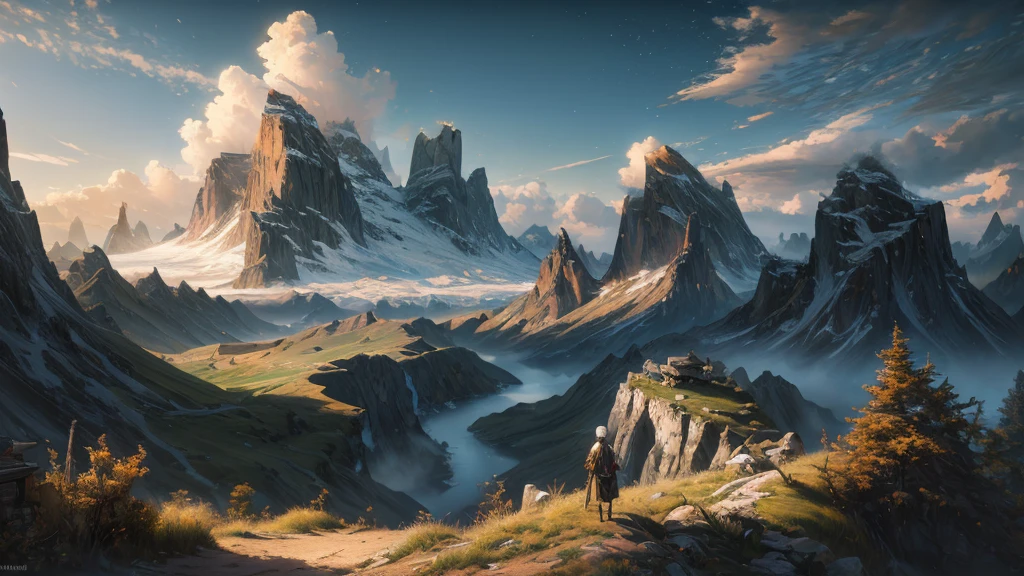 High quality, highly detailed CG unity 8k wallpaper beautiful landscape oil painting
