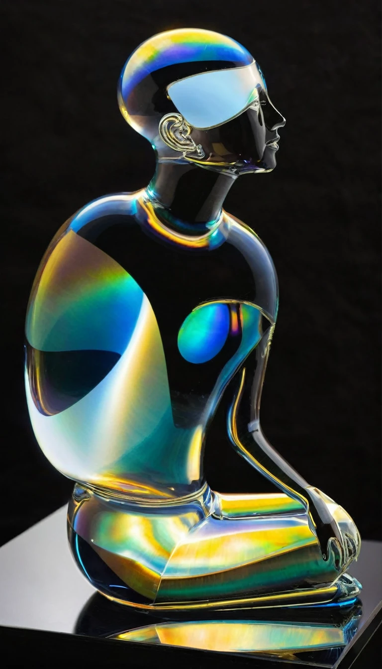 best quality, super fine, 16k, 2.5D, delicate and dynamic depiction, X-ray, transparent translucent iridescent pyramids, Egyptian mythology, Greek mythology, Mesopotamian mythology, Tutankhamun's golden hoard, yin-yang symbol, scientific artwork