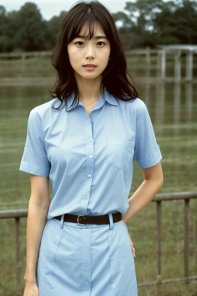 ((Highest quality)),Detailed image quality、Depth of written boundary:f4, Woman with beautiful face, perfect body,Mine Fujiko、Light clothing