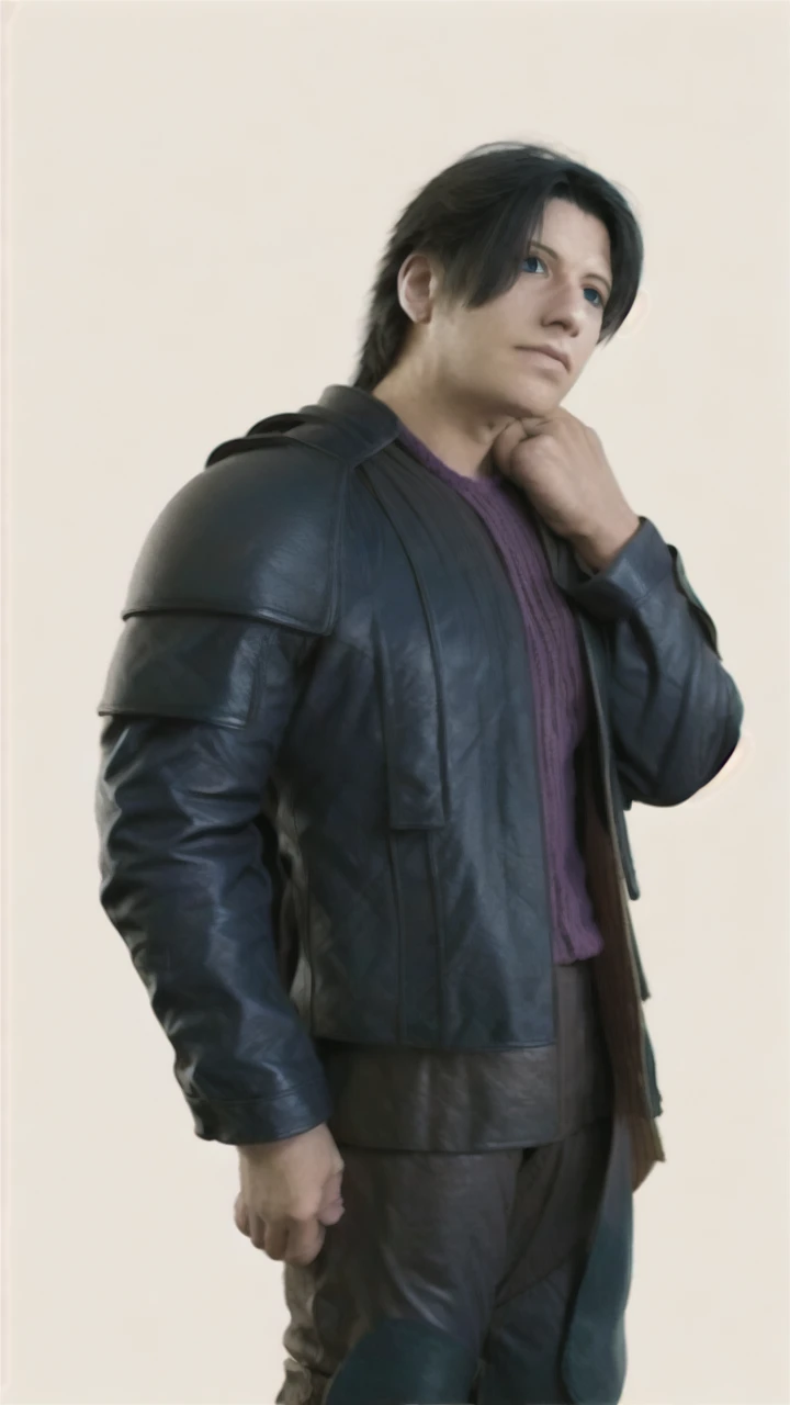 A man black hair, bomber jacket, concept art by tetsuya nomura, final fantasy character, from final fantasy, final fantasy style, from final fantasy vii, from ff7, video game character, from final fantasy xiii, final - fantasy, final-fantasy, final fantasy, zack