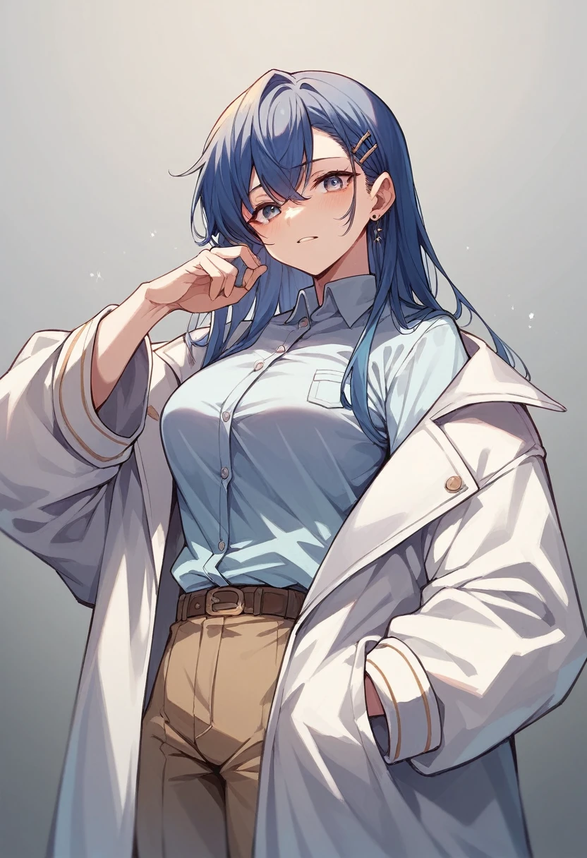 Wearing a white coat、University professor、Japanese、70 years old