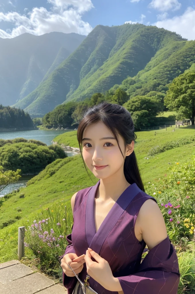 ((Highest quality)), ((masterpiece)), (detailed),Perfect Face,Japanese,landscape,Beauty,cute,Upper Body