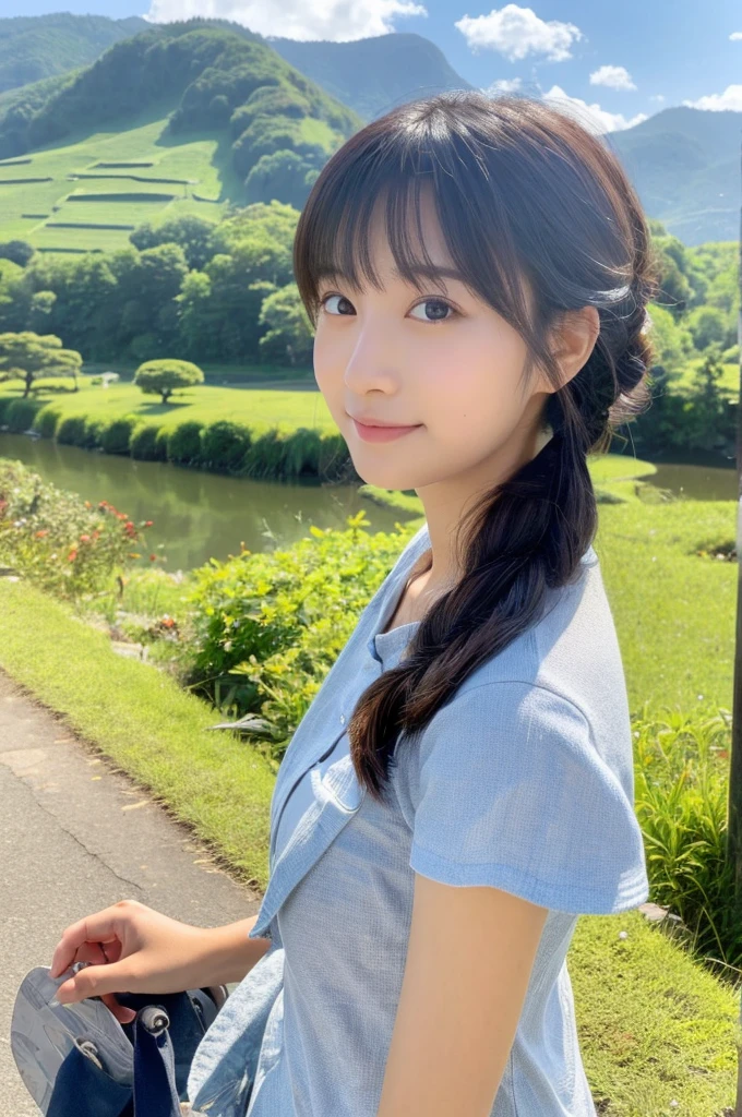 ((Highest quality)), ((masterpiece)), (detailed),Perfect Face,Japanese,landscape,Beauty,cute,Upper Body
