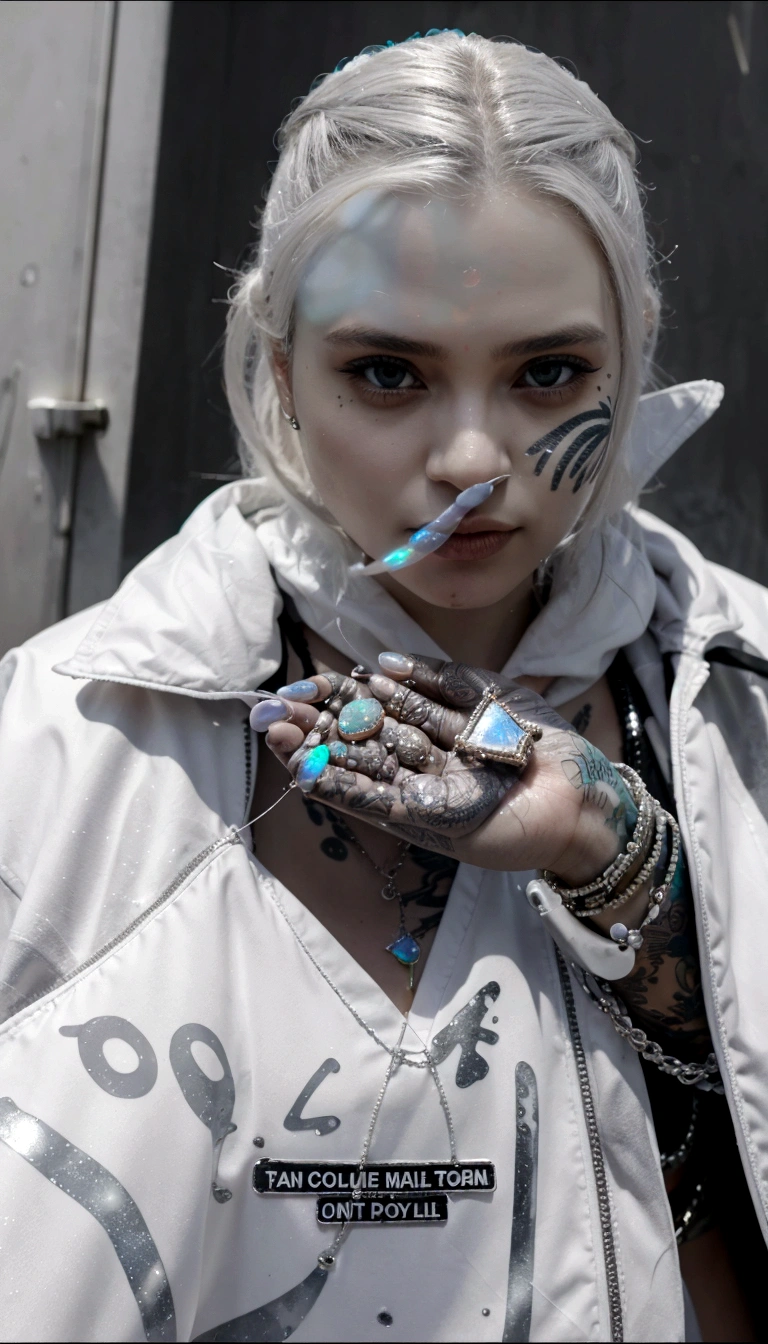 Put a favela behind this person and an opal in front of them… do it in scribbles, 8K, graffit 
