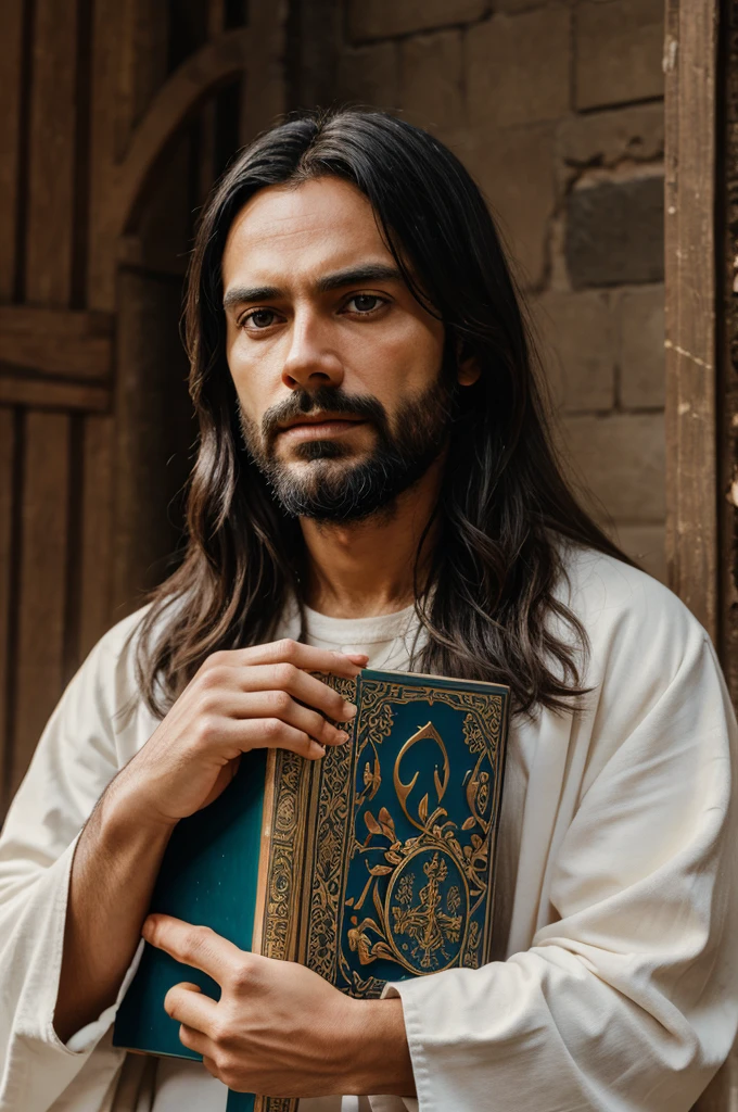 The book of life in the hands of jesus ai image