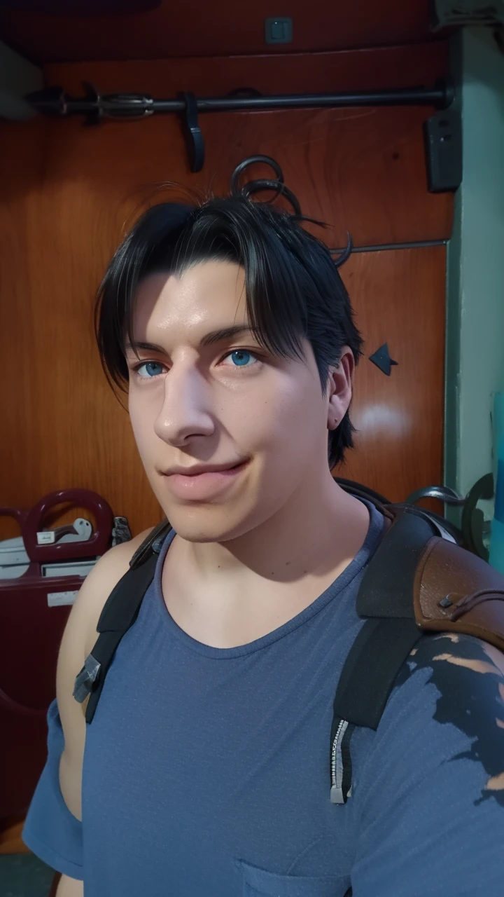 A man black hair, evil grin, mischievous smile, concept art by tetsuya nomura, final fantasy character, from final fantasy, final fantasy style, from final fantasy vii, from ff7, video game character, from final fantasy xiii, final - fantasy, final-fantasy, final fantasy, zack