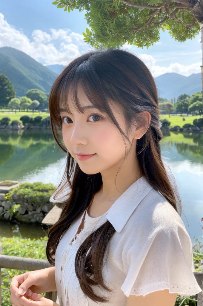 ((Highest quality)), ((masterpiece)), (detailed),Perfect Face,Japanese,landscape,Beauty,cute,Upper Body