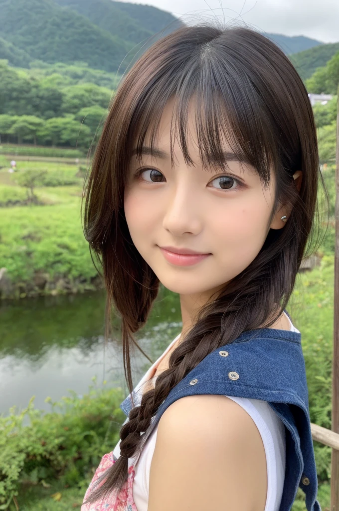 ((Highest quality)), ((masterpiece)), (detailed),Perfect Face,Japanese,landscape,Beauty,cute,Upper Body