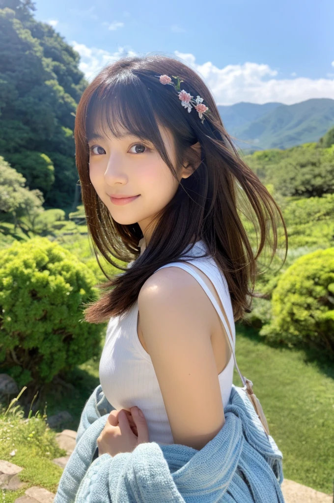 ((Highest quality)), ((masterpiece)), (detailed),Perfect Face,Japanese,landscape,Beauty,cute,Upper Body