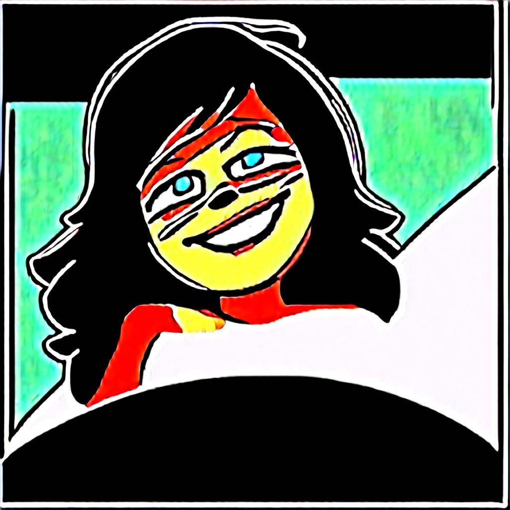 Ralph Bakshi Style, gesugao, Curvy blue eyed girl with long wavy black hair and small breasts, (extreme nsfw):3.0, lewd:3.0, (upward angle), (full-body-shot pov), (pubic_stubble):4.0, nudity, bedroom, romantic lighting, ahegao