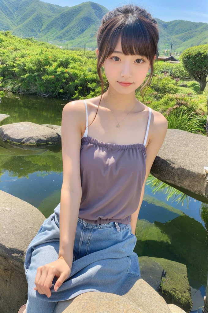 ((Highest quality)), ((masterpiece)), (detailed),Perfect Face,Japanese,landscape,Beauty,cute,Upper Body