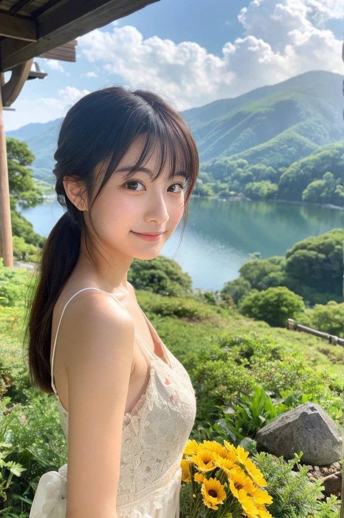 ((Highest quality)), ((masterpiece)), (detailed),Perfect Face,Japanese,landscape,Beauty,cute,Upper Body