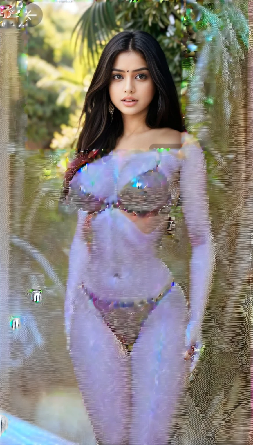 seductive big breast with half cup demi bra,Extra long shiny thick hair till knees, ultra-detailed, ultra realistic. upper half body of (A hyper-realistic), (illustration), (high resolution), (8K), (highly detailed), (The best illustration of beautiful detailed image), (top-quality), (ultra-detailed), (masterpiece), (beautiful attractive face), very long shiny thick hair, Earrings with bangs, ((20 year old Indian beautiful girl)) , (((Glamorous body))) , standing straight Elegant Pose, Seduction pose, perfect figure.