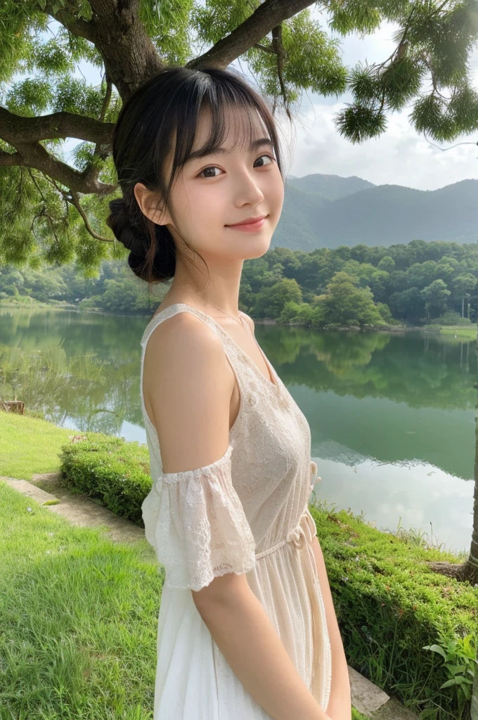 ((Highest quality)), ((masterpiece)), (detailed),Perfect Face,Japanese,landscape,Beauty,cute,Upper Body