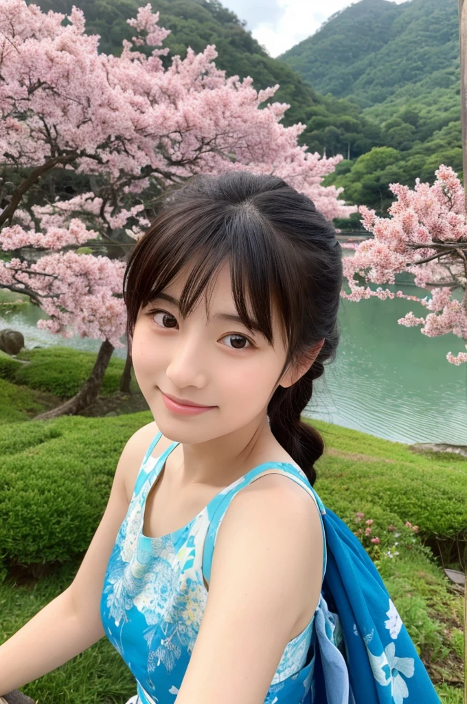 ((Highest quality)), ((masterpiece)), (detailed),Perfect Face,Japanese,landscape,Beauty,cute,Upper Body