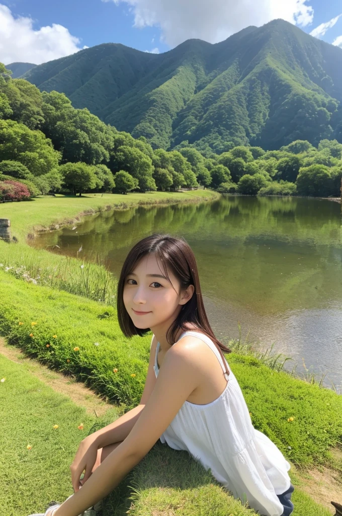 ((Highest quality)), ((masterpiece)), (detailed),Perfect Face,Japanese,landscape,Beauty,cute,Upper Body