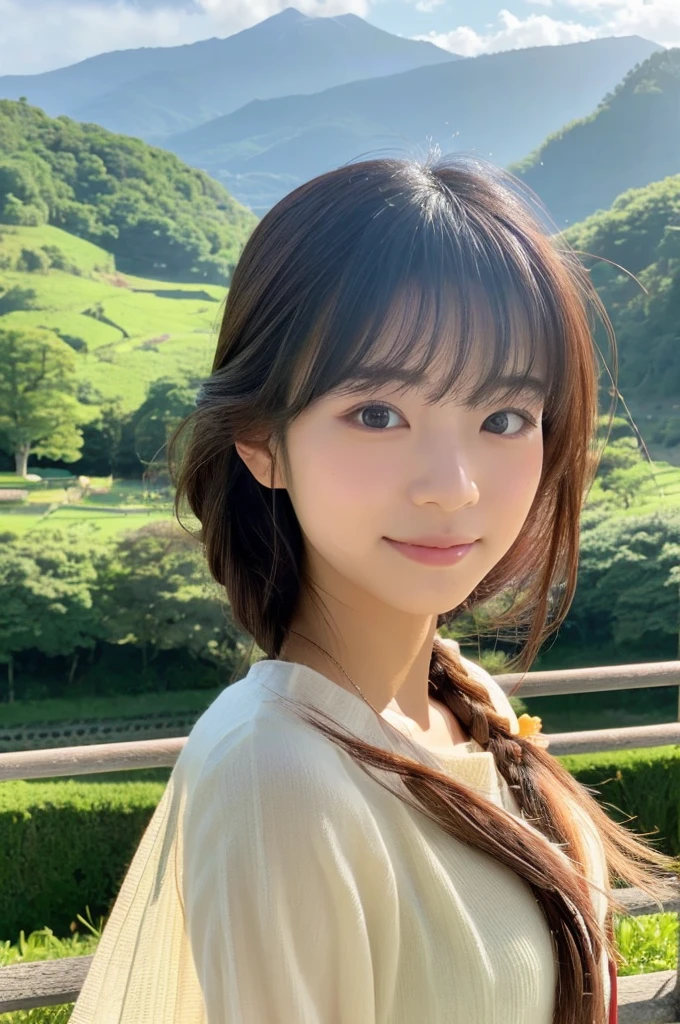 ((Highest quality)), ((masterpiece)), (detailed),Perfect Face,Japanese,landscape,Beauty,cute,Upper Body