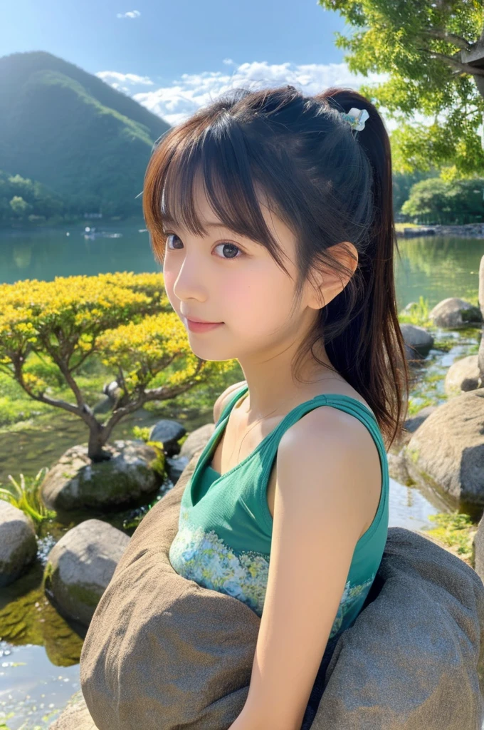 ((Highest quality)), ((masterpiece)), (detailed),Perfect Face,Japanese,landscape,Beauty,cute,Upper Body