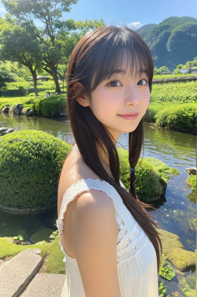 ((Highest quality)), ((masterpiece)), (detailed),Perfect Face,Japanese,landscape,Beauty,cute,Upper Body