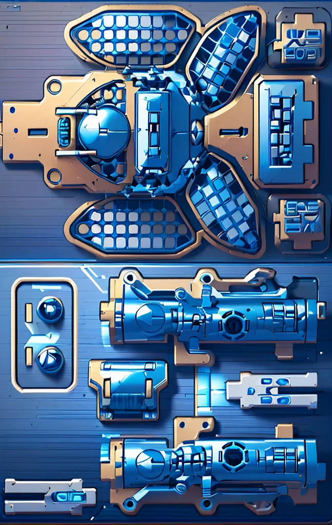 Mecha parts, highly detailed panel cuts, Spacesuit cartoon，Space car cartoon,  融合Mecha parts, highly detailed panel cuts,Plan of a small space station with computers, parts and components, 融合Mecha parts, simple Bionic explosion diagram, Very detailed schematic, Highly detailed toys, cyborg parts and components, Mecha details, Clean lines and flat colors, Mecha parts, Mechanical body, Bionic explosion diagram, Realistic shadow parts, Mechanical parts details