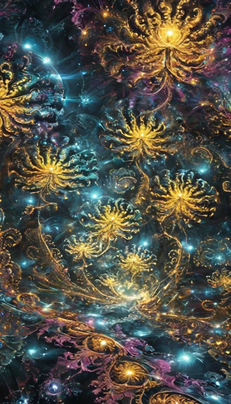 fractal,Shine,Creepy Twins,Glittering, Veera, Extremely small light-emitting quantum dots, Extraterrestrial、Tiger