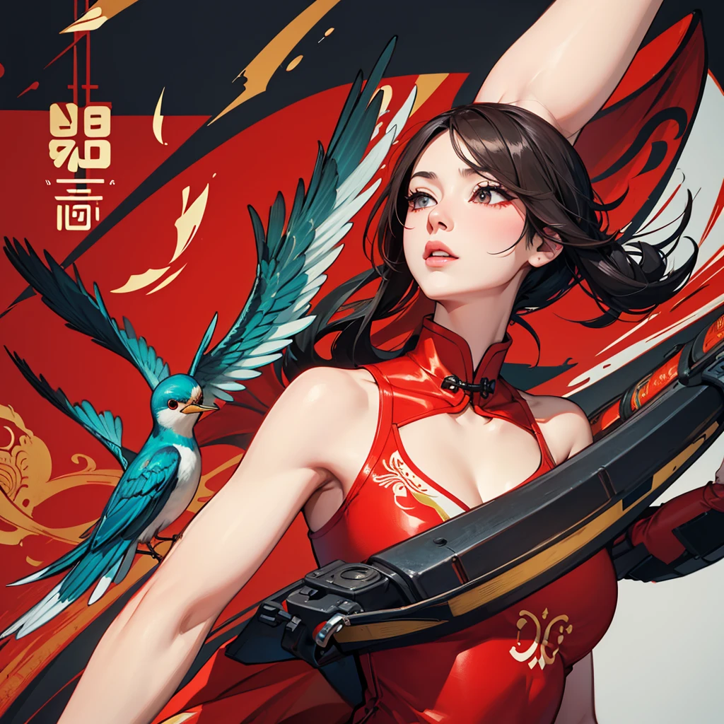 swallow,swift,Chinese style,Chinese style,Mainly red,Supplement,