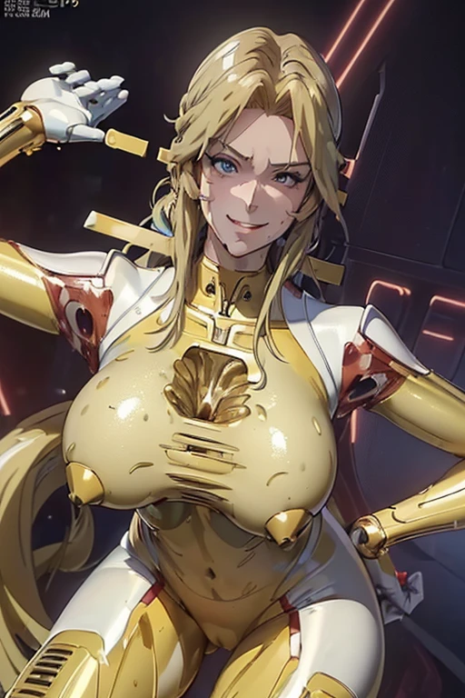 Masterpiece(woman,Huge , Very red lips highlighting huge breasts,Big Ass,Narrow waist,Long legs,Greenish blue eyes,Blonde ) 
8K(((((Anime Style,へにょへ8K((Anime Style,A sloppy smile,What we are looking for,Face mischievous face,The facial expression is accurate)))))))
8K(Staring at me:1.4 )8K(Plug Suit:1.9 ) 
8K(Photo album:1.3) 8K(Tight fit:1.5) 
8K(Model standing) 
8K(Pubic setae:1.5) 
8K(Coarse armpit hair :1.3 ), 
8K(37 years old)