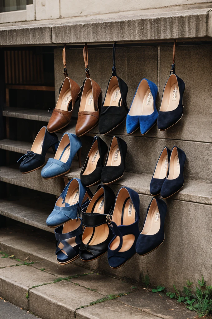 Shoes were hanging